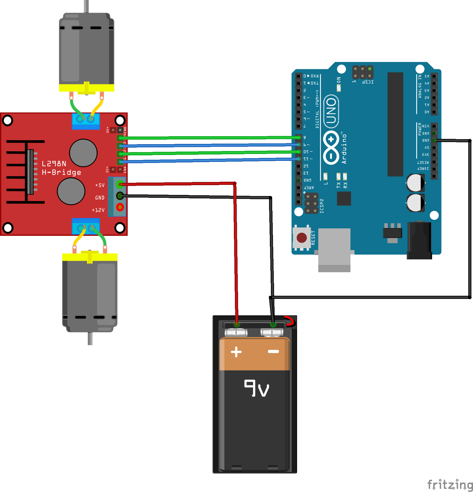 h bridge for your robot arduino project hub rh create arduino cc h bridge wiring diagram